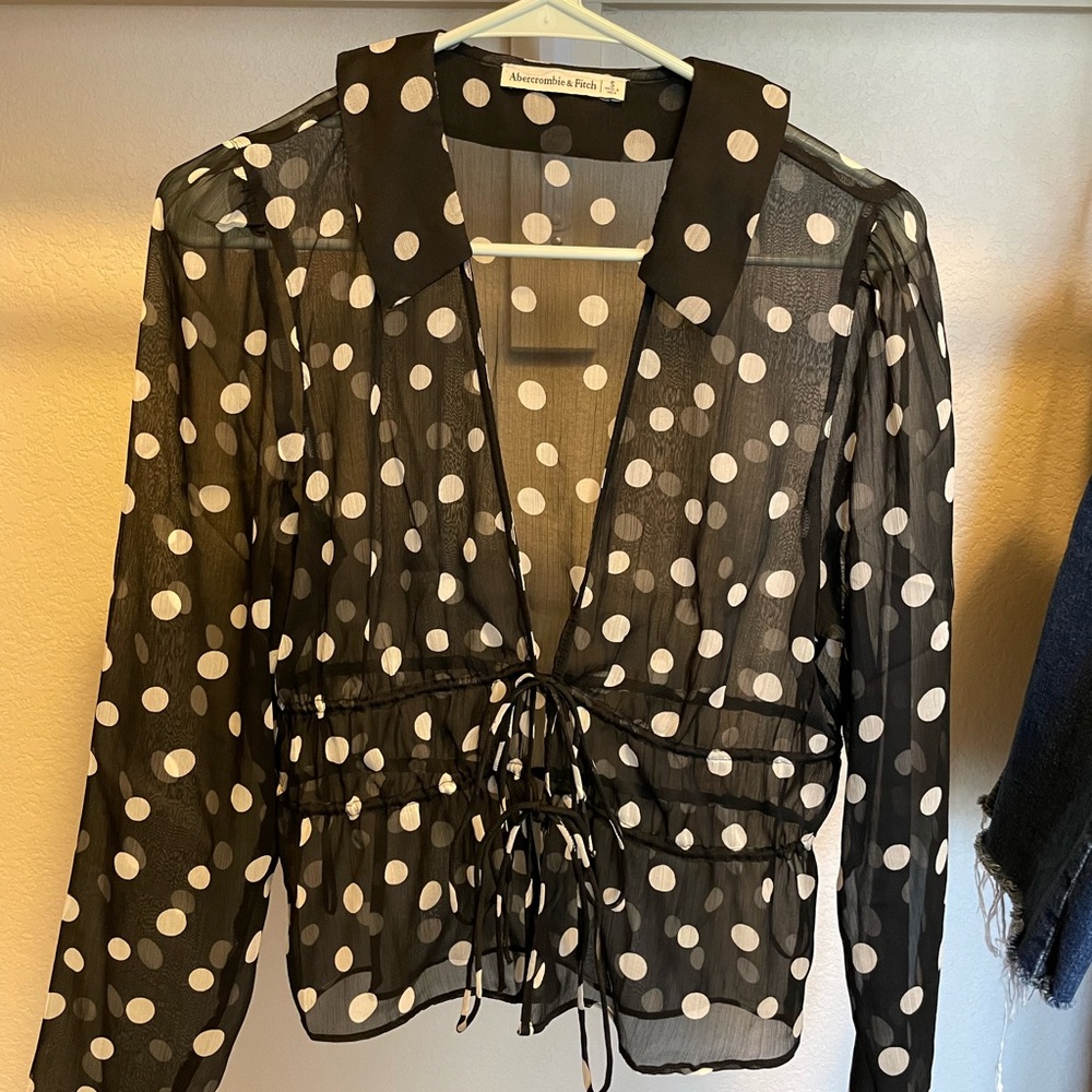 Abercrombie polka dot shirt